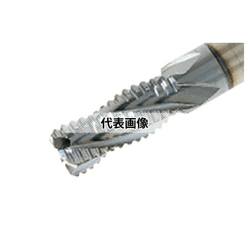 タンガロイ 3枚刃ねじれ角38°アルミ荒用エンドミル、首下長3XD TERC-E3 TERC100E3-22C10-72:KS15F
