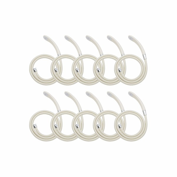 GAONA(ガオナ)　シャワーヘッドとホースのセット 10セット入り LIXIL(INAX)用 (1.6m G1/2 アイボリー) GA-FH041