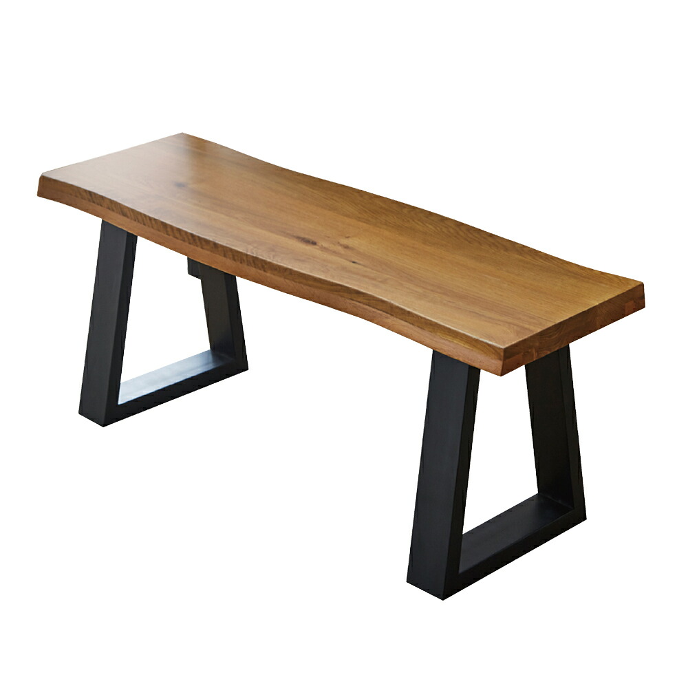 後藤家具物産 ダイニングベンチ VT-01-130B-OAK 一枚板風 ベンチ 天然木 耳付き 無垢 なぐり加工 幅130cm｜セミプロＤＩＹ店ファースト