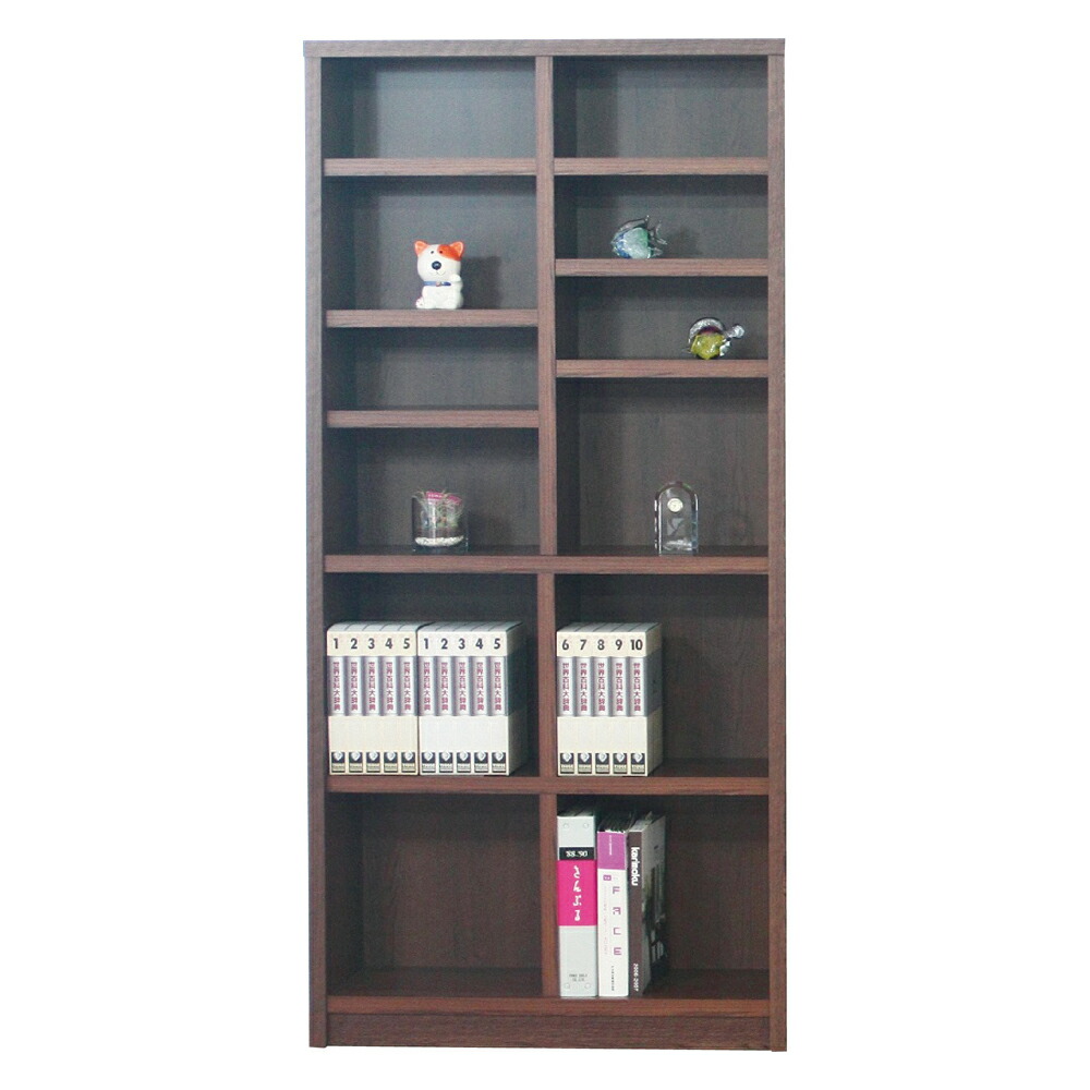 後藤家具物産 ブックシェルフ BS-01-90H-BR 本棚 国産 完成品 大川家具 幅90cm 高180cm ブラウン | 国産 ブラウン ナチュラル の国産 幅90cm 収納家具 安定感