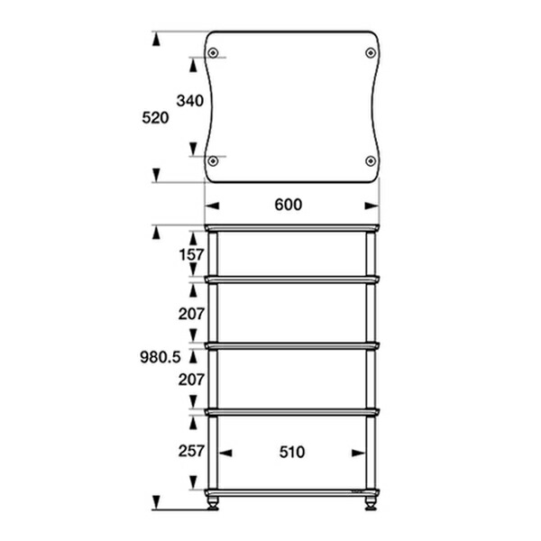 アイシン高丘(TAOC タオック) XL-3S-WD オーディオラック XLラック ダークウッド色 3段 [時間指定不可] 