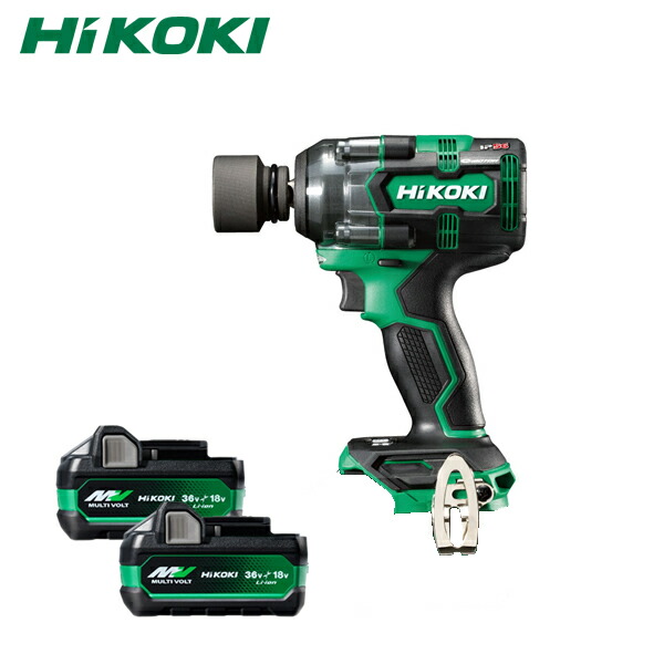 HiKOKI　18V コードレスインパクトレンチ　WR18DH（2XPZ)　ケース付　電池計2個付 5780-4070