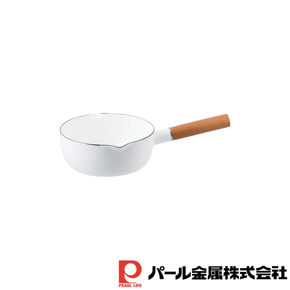 【2個セット】プレサージュ ホーロー行平鍋18cm(ホワイト) | ホワイト プレサージュ パール ホーロー 行平鍋 行平鍋18cm IH対応 ホーロー鍋 おしゃれ 片手鍋 雪平鍋 オール熱源 ほうろう鍋