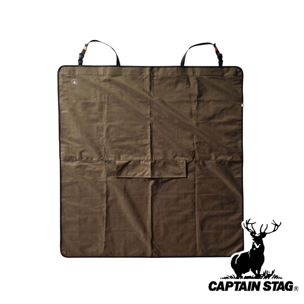 【2個セット】キャプテンスタッグ(CAPTAIN STAG) ビヨンドストレージ マルチリアシートカバー(オリーブ) | オリーブ アウトドア キャンプ用品 屋外 バーベキュー タープ シートカバー オリーブUP カー 自動車 車用 多用途 カー用品