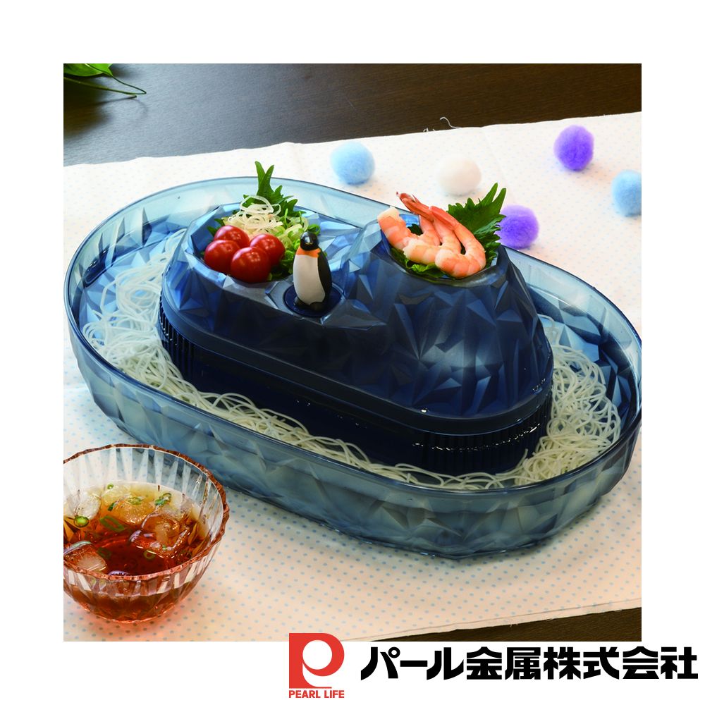 【2個セット】流氷 ペンギンそうめん流し器 M | 流氷 ペンギン 素麺 流しそうめん Mサイズ そうめん 家庭用 キャンプ 4人用 アウトドア 麺類 そば 食品 スライダー ぺんぎん 卓上 パーティー かわいい 流し素麺 回転 3人用サイズ
