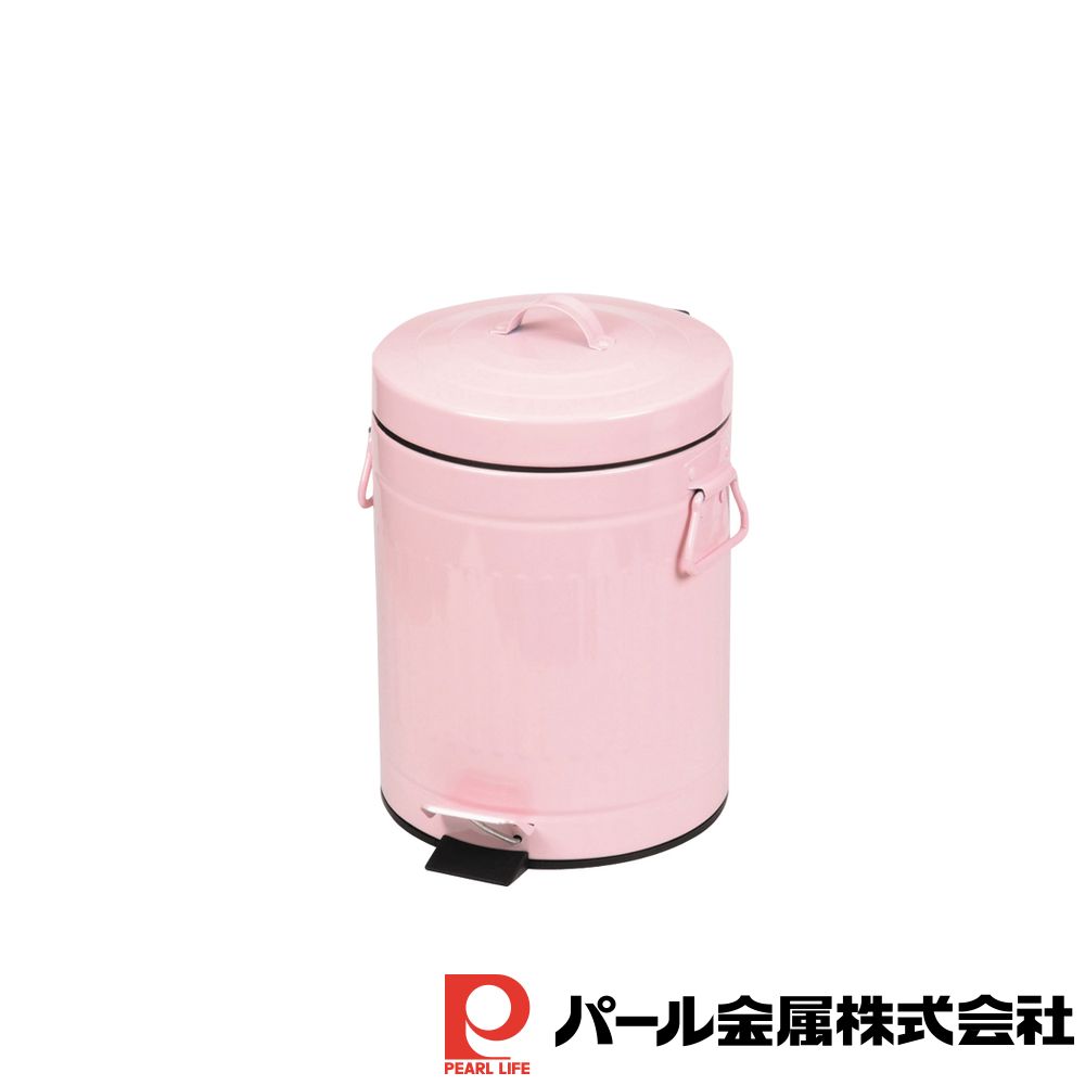 【2個セット】クラウス ペダルペール5L(ピンク) | ピンク クラウス ゴミ箱 ふた付き ペダル ペール キッチン 台所 ペダルペール ごみ箱 丸型 蓋付き ホワイト 日用雑貨 生活雑貨 くずかご おしゃれ シンプル かわいい
