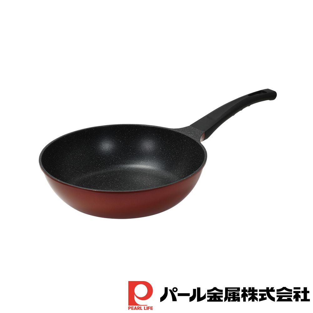 【2個セット】軽量EXマーブルコートいため鍋28cm | いため鍋 軽量 ガス火 軽い 炒め鍋 キッチン ガス火専用 ガス火対応 フライパン 厨房 テーブル いため鍋28cm パール金属HC ディープパン アルミ製 一体型 ふっ素加工 丈夫