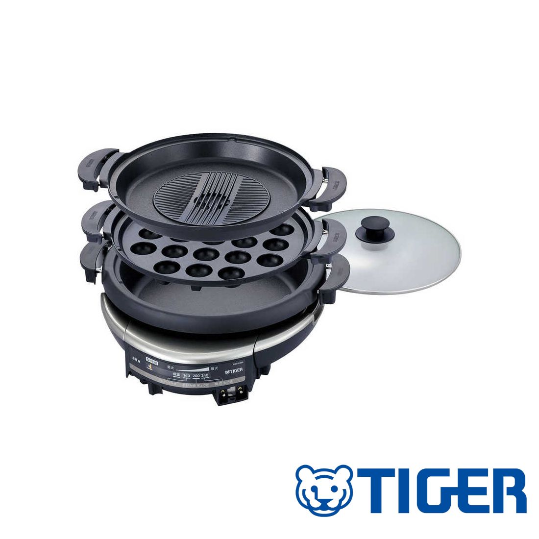 タイガー魔法瓶 CQD-B301TH TIGER タイガー グリルなべ CQD-B301(TH) | グリル鍋 タイガー たこ焼き 焼肉 グリルなべ 深鍋 ガラス蓋付き なべ 鍋 大容量 たこ焼き器 焼肉プレート 新生活 メタリック ブラウン 調理器｜セミプロＤＩＹ店ファースト