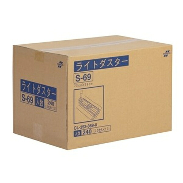 テラモト(TERAMOTO) ライトダスター S-69 (240枚入) CL-352-369-0 [法人限定] | テラモト 1箱 清掃用品 掃除 モップ 乾拭き から拭き 除菌もできる フロアモップ｜セミプロＤＩＹ店ファースト