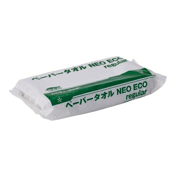 テラモト(TERAMOTO) ペーパータオルNEOECOレギュラー 200枚入×60ヶ入 OT-567-120-0 [法人限定] | テラモト レギュラー