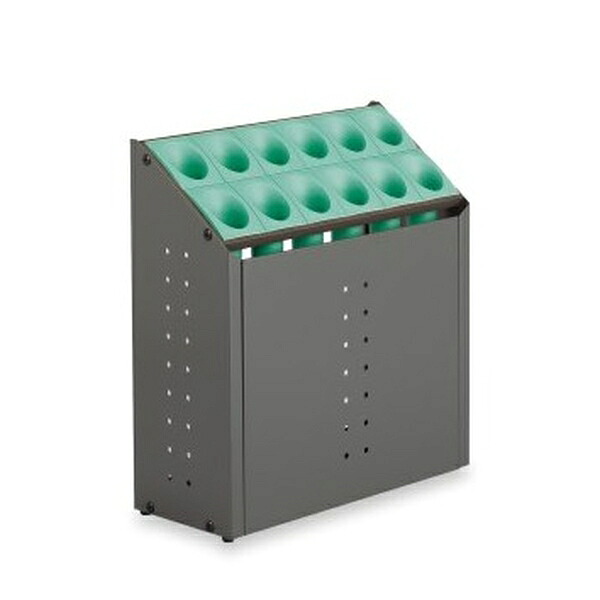 テラモト(TERAMOTO) オブリークアーバン C12 グリーン 12本立 UB-285-212-1 [法人限定] | グリーン テラモト 傘立て 樹脂製脚付 スチール モダン
