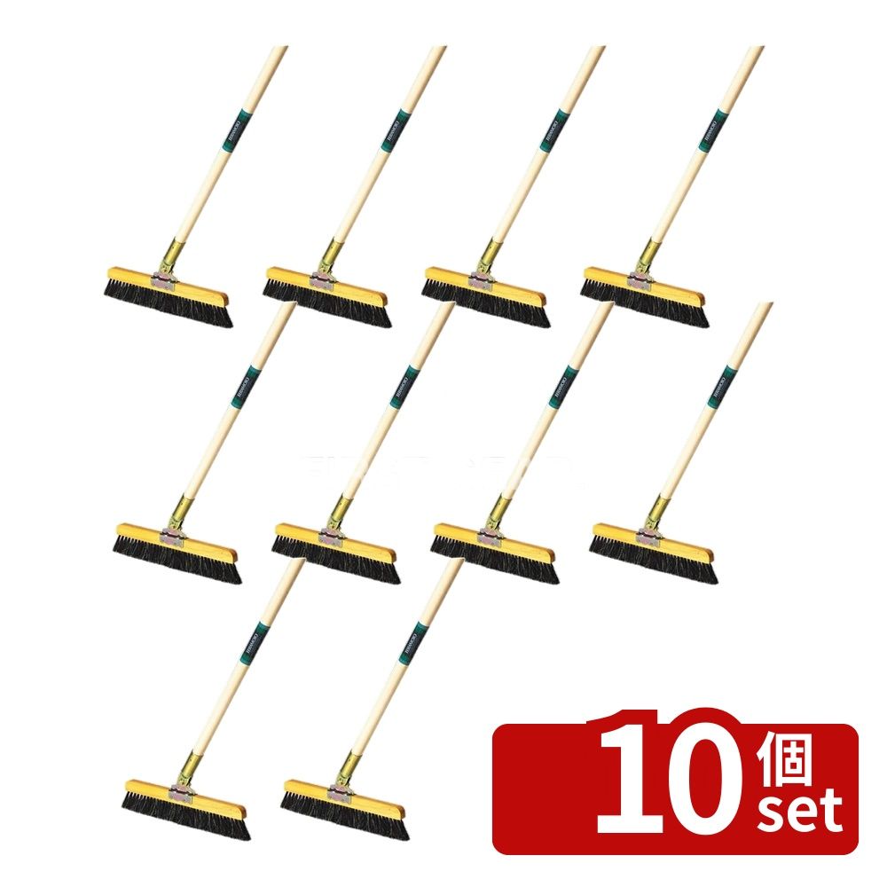 【10個セット】テラモト(TERAMOTO) 自在ホーキ 木柄 30cm CL-380-030-0 [法人限定] | フロアホーキ 自在ホーキ テラモト ホーキ 木柄 掃除用具 業務用ホーキ 玄関掃除 廊下掃除 階段掃除 ベランダ掃除 ポイントバック ポイント還元 再生ポリエステル 実用的 掃除道具