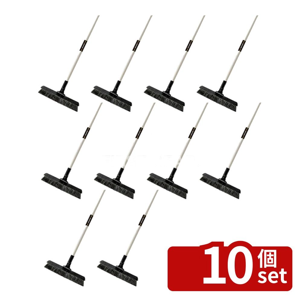 【10個セット】テラモト(TERAMOTO) ニュー自在ホーキ 30cm CL-382-030-0 [法人限定] | テラモト ほうき 自在ホーキ 清掃用具 業務用 清掃 30cm スチール 角度調整 天然木 ポリエステル 馬毛 日本製 取り扱い簡単 お掃除 便利グッズ ホームセンター 省スペース 短毛｜セミプロＤＩＹ店ファースト
