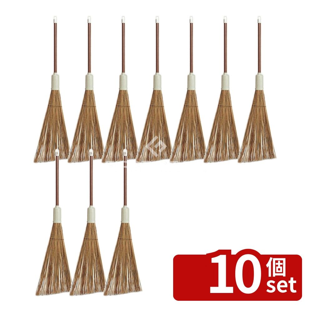 【10個セット】テラモト(TERAMOTO) やしばホーキ 短柄 CL-389-300-0 [法人限定] | やしばホーキ テラモト ホーキ 掃除用具 落葉掃除 ヤシ葉掃除 清掃用品 店舗清掃 外回り掃除 掃除道具 短柄 ホウキ 落ち葉掃除 コシ強い 掃き掃除 天然木製 ヤシの葉脈 日本製 落ち葉