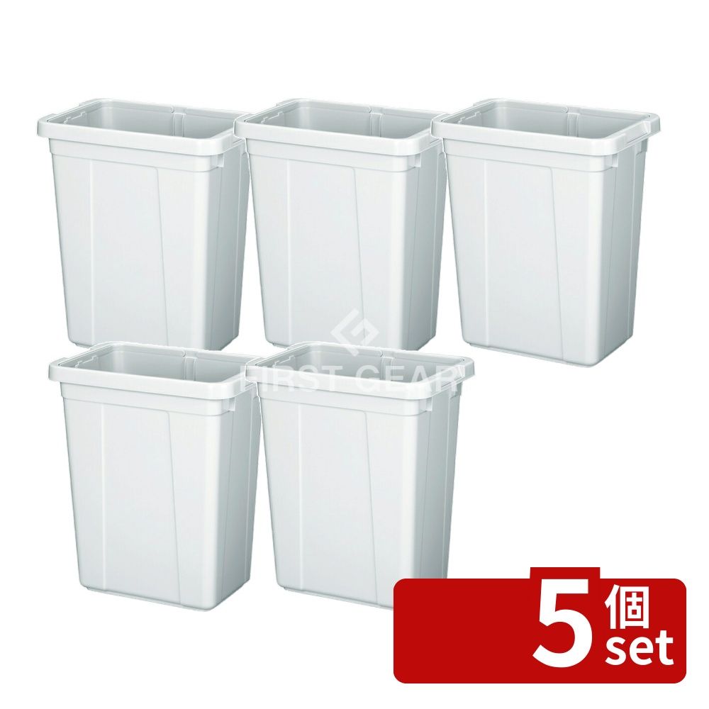 【5個セット】テラモト(TERAMOTO) エコペールEC 本体 45 DS-216-201-0 [法人限定] | トンボ エコペール ゴミ箱 角型 大型 ごみ箱 キッチン ペール バケツ 業務用 プラスチック ゴミ収集 環境配慮 耐久性 シンプル デザイン おしゃれ おすすめ 屋外用 バケツ収納