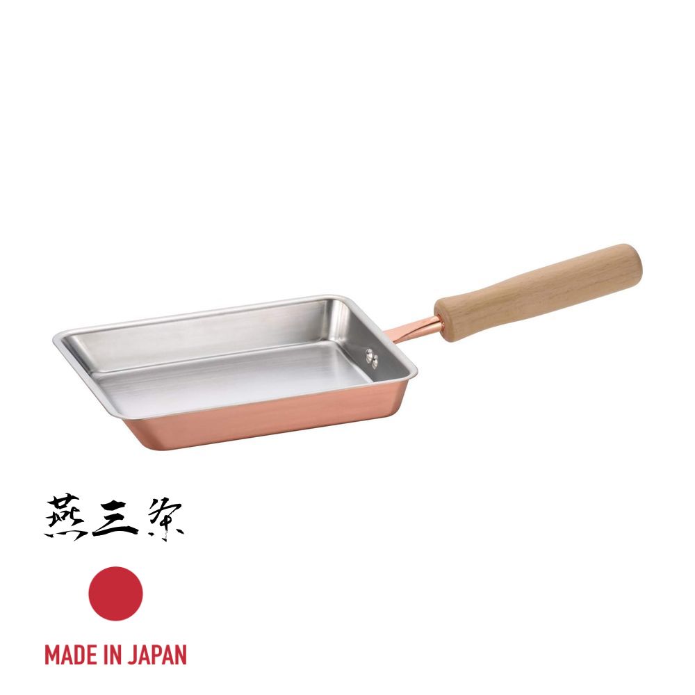 【2個セット】燕三条 CS-025 千歳 純銅 木柄玉子焼12×18cm | 燕三条 日本製 おしゃれ 蓋付き ih 卵焼き フライパン 純銅 木柄 ガス火専用 木柄玉子焼 玉子焼き器 卵焼き 玉子焼き ちとせ フライパン ガス火 卵焼き器 銅製 玉子焼12