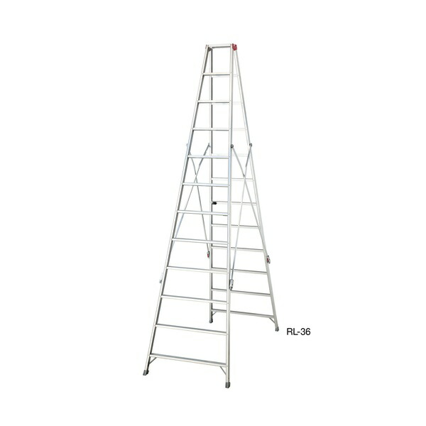 長谷川工業 FRP製 長尺スリム脚立 ロックレバー 天板高さ:3.48m RL-36 [法人限定]｜セミプロＤＩＹ店ファースト