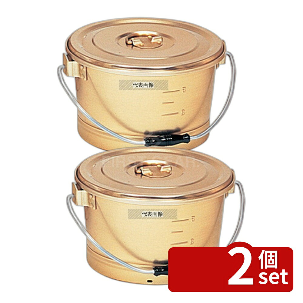 【2個セット】オオイ金属 シュウ酸アルマイト 丸型一重 食缶 12L 214G 12L φ295 運搬/ケータリング No.1129900