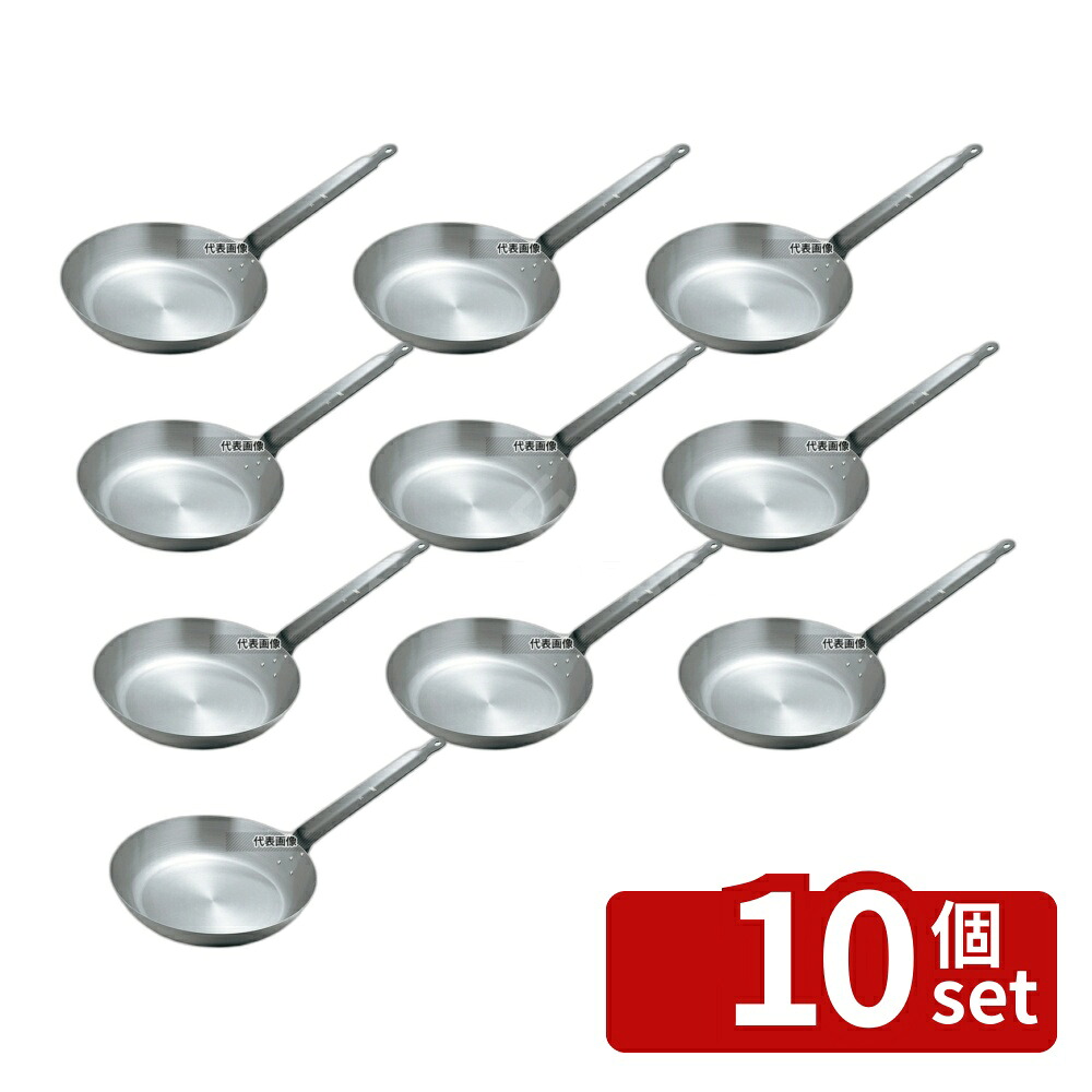 【10個セット】EBM(江部松) 鉄 フライパン 18cm 底径:120 No.0185400