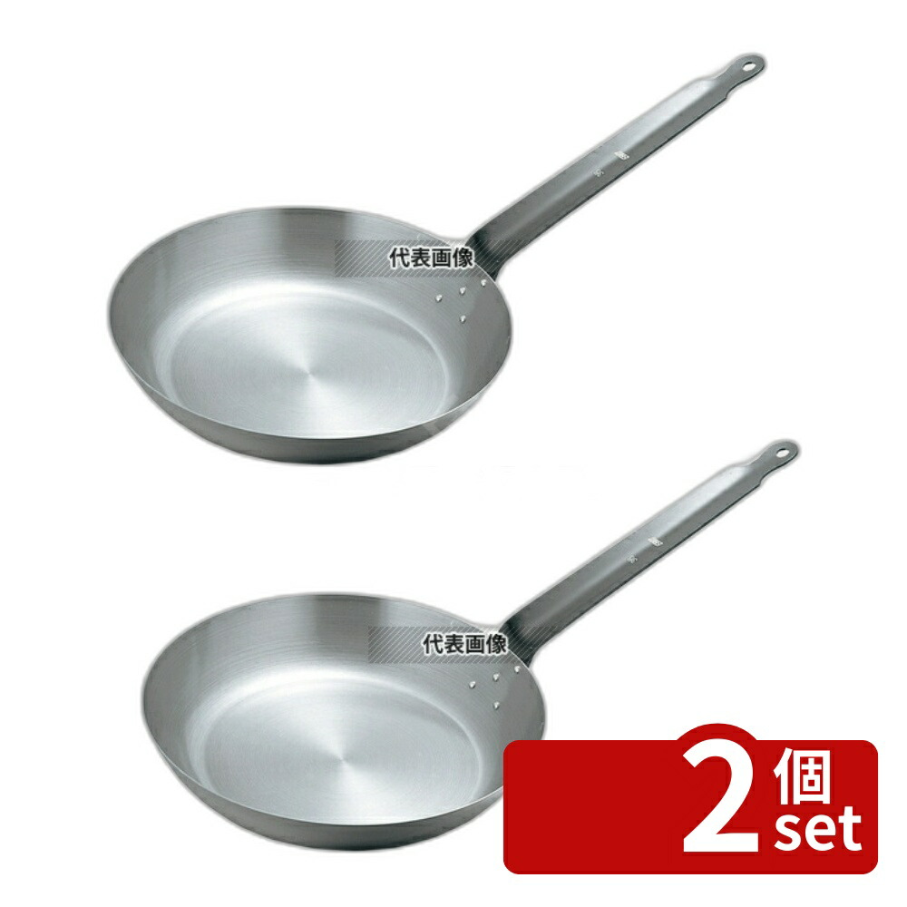 【2個セット】EBM(江部松) 鉄 フライパン 40cm 底径:295 No.0186400