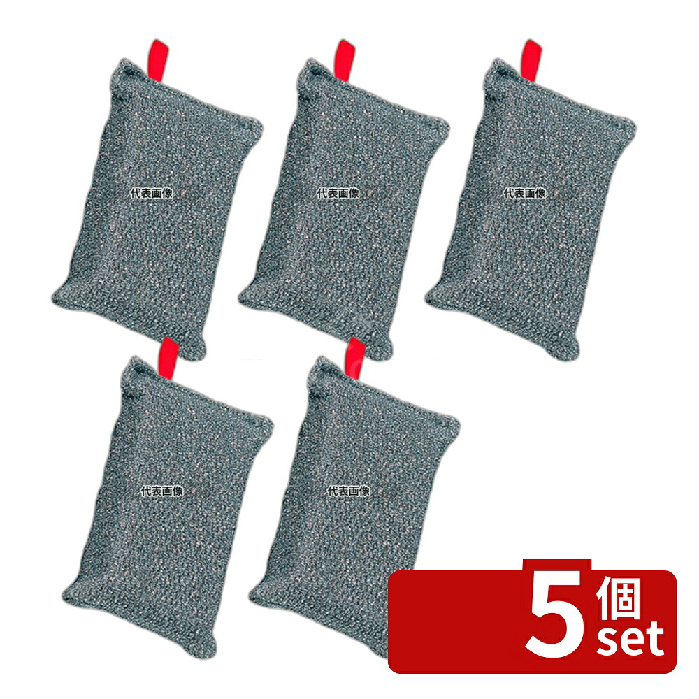 【5個セット】アロティーロング カラータック付(6個入) 赤 160×80×H40mm たわし No.0263500