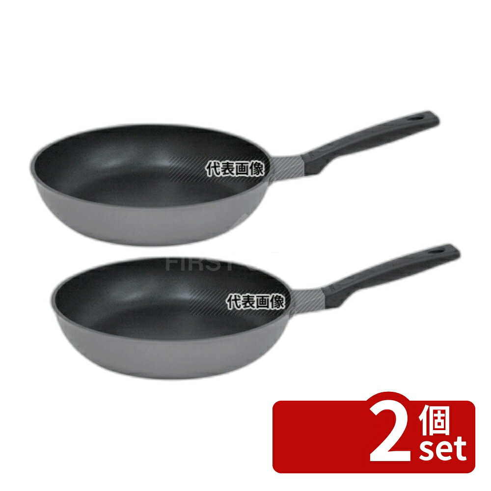 【2個セット】ウルシヤマ金属工業 リョーガ フライパン 28cm φ290(ハンドル含まず) フライパン No.0233540