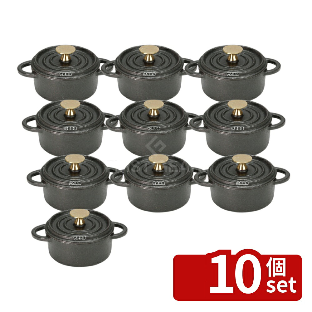【10個セット】池永鉄工(IK) 鉄鋳 ココット鍋 14cm 101220 0.9L φ140 鍋全般 No.5367010