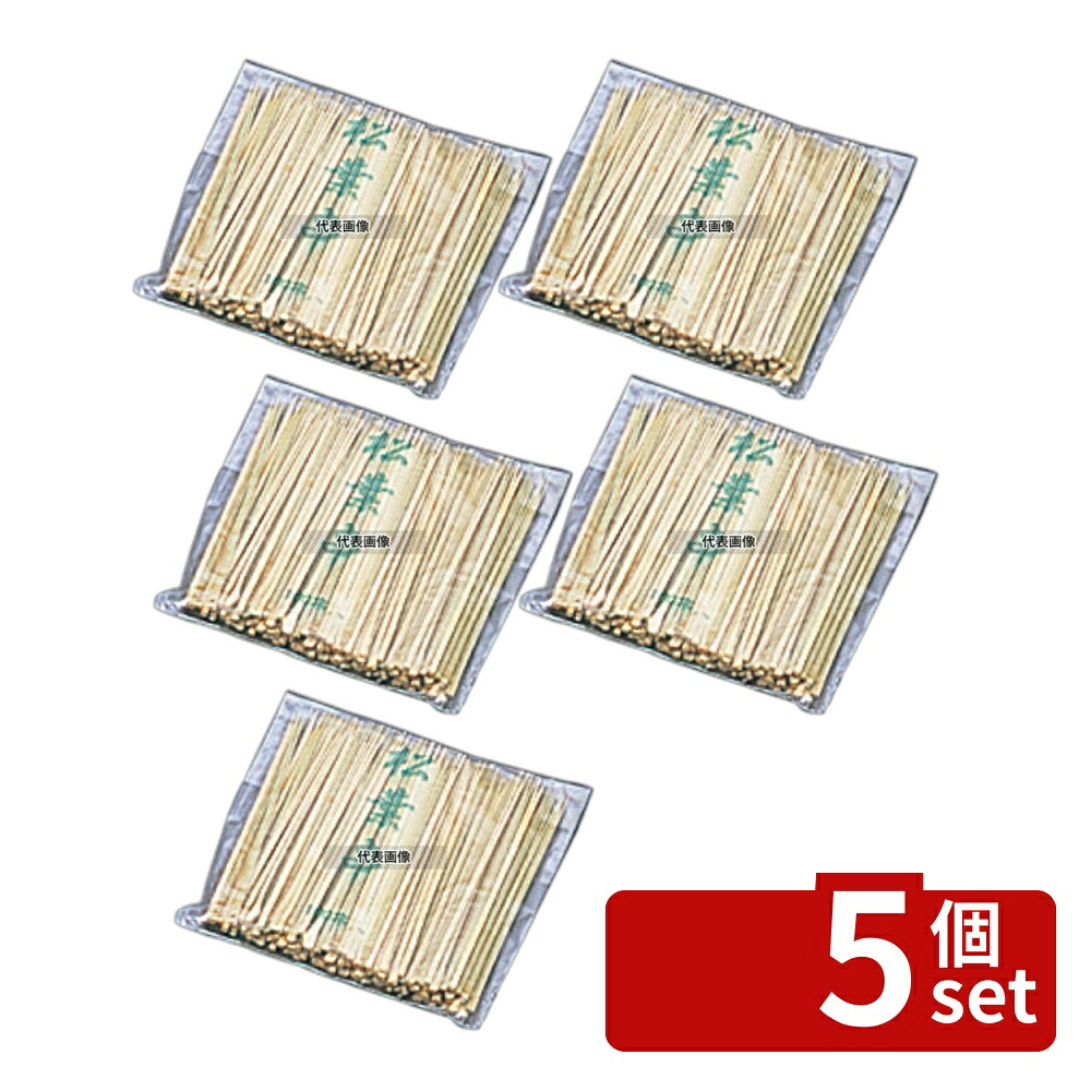 【5個セット】萬洋 竹 松葉串 細 (100本入) 80mm 18-901 80 厨房消耗品 No.5413100