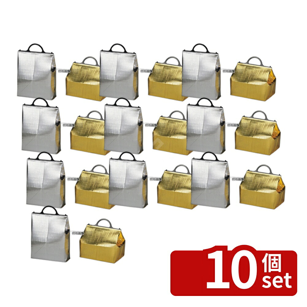 【10個セット】江部松商事 保冷･保温バッグ エスケークール シルバー (10枚入) PT-7 間口:320 運搬/ケータリング No.6142180｜セミプロＤＩＹ店ファースト