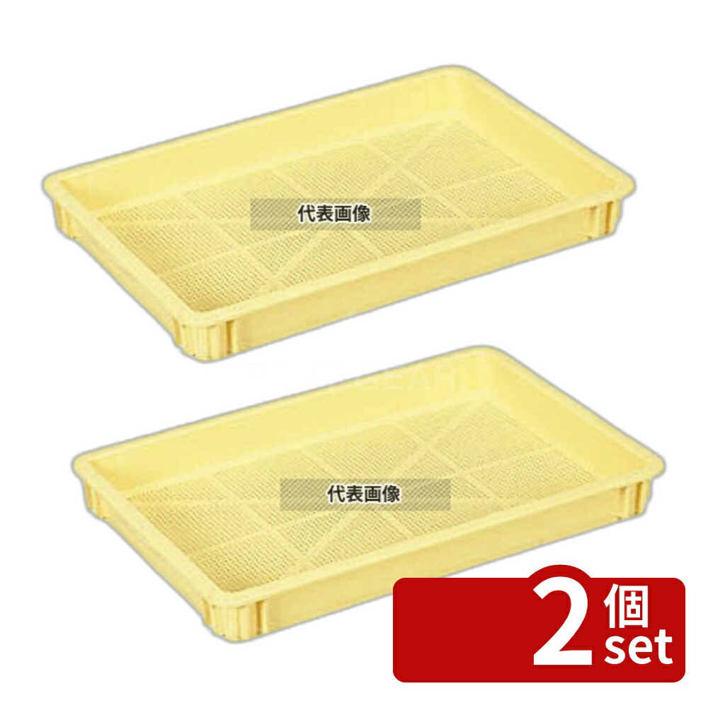 【2個セット】サンコー フィッシュコンテナーB クリーム PE製 10.9L 574×388×H72 運搬/ケータリング No.3757700