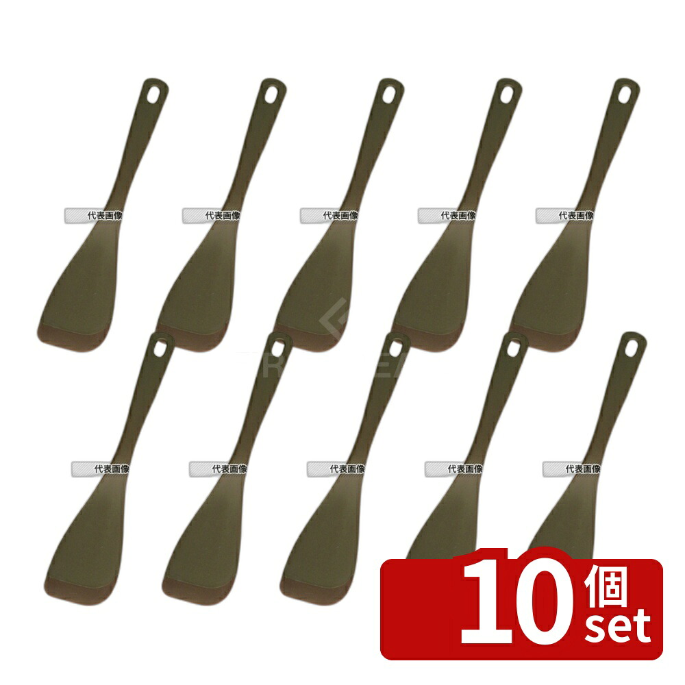 【10個セット】シリコン コンビスパチュラ M ココアブラウン 55&times;230 スパテル No.4113720｜セミプロＤＩＹ店ファースト