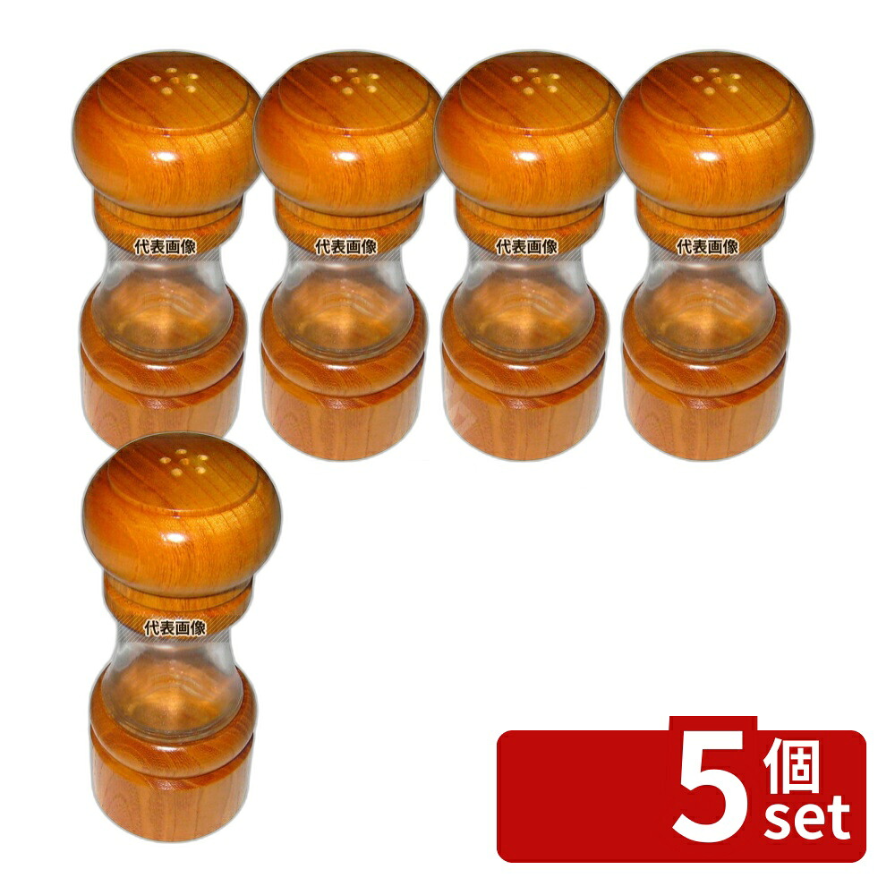 【5個セット】IKEDA クリスタルウッド ソルト入れ 4712 φ50&times;H115 塩入れ No.4468900｜セミプロＤＩＹ店ファースト 15,030円