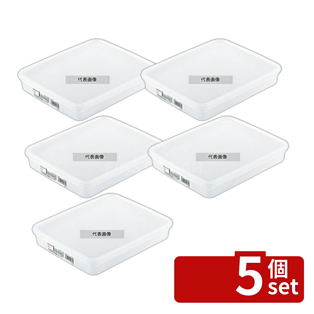 【5個セット】エンテック ハイパック 角型 浅型タイプ S-55 1690ml 248×220×H45 ストックポット/保存容器 No.4660210