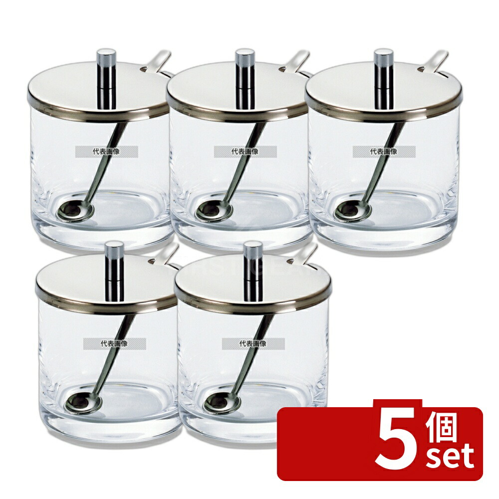 【5個セット】エムタカ ガラス製 ラー油入れ No.841 120ml φ66×H78 卓上小物 No.6746030
