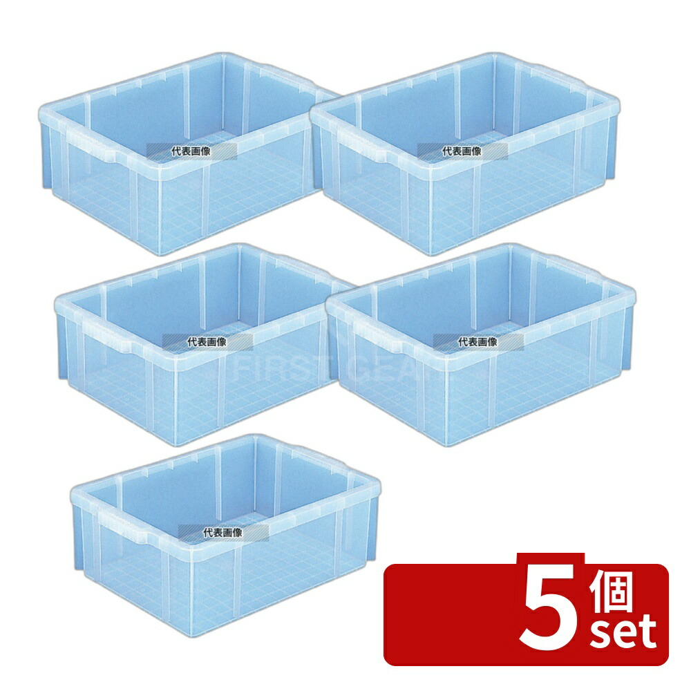 【5個セット】三甲 サンコー サンボックス 透明 #23-3 PP 22.8L 525×367×H168 コンテナー No.8209100