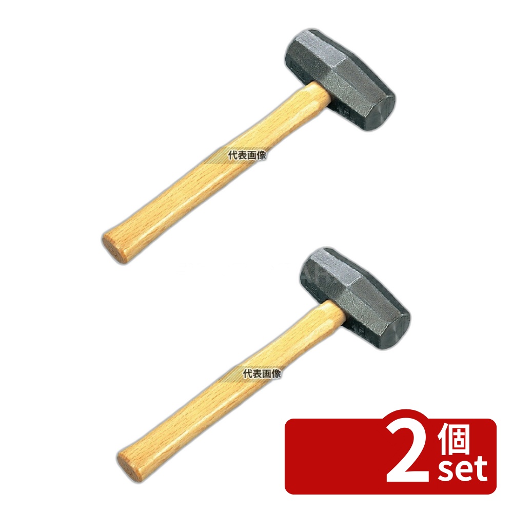 【2個セット】オーヱッチ工業 ハンマー (柄付) 石刃 SH-13PX 300×107 店舗備品/防災用品 No.8497100