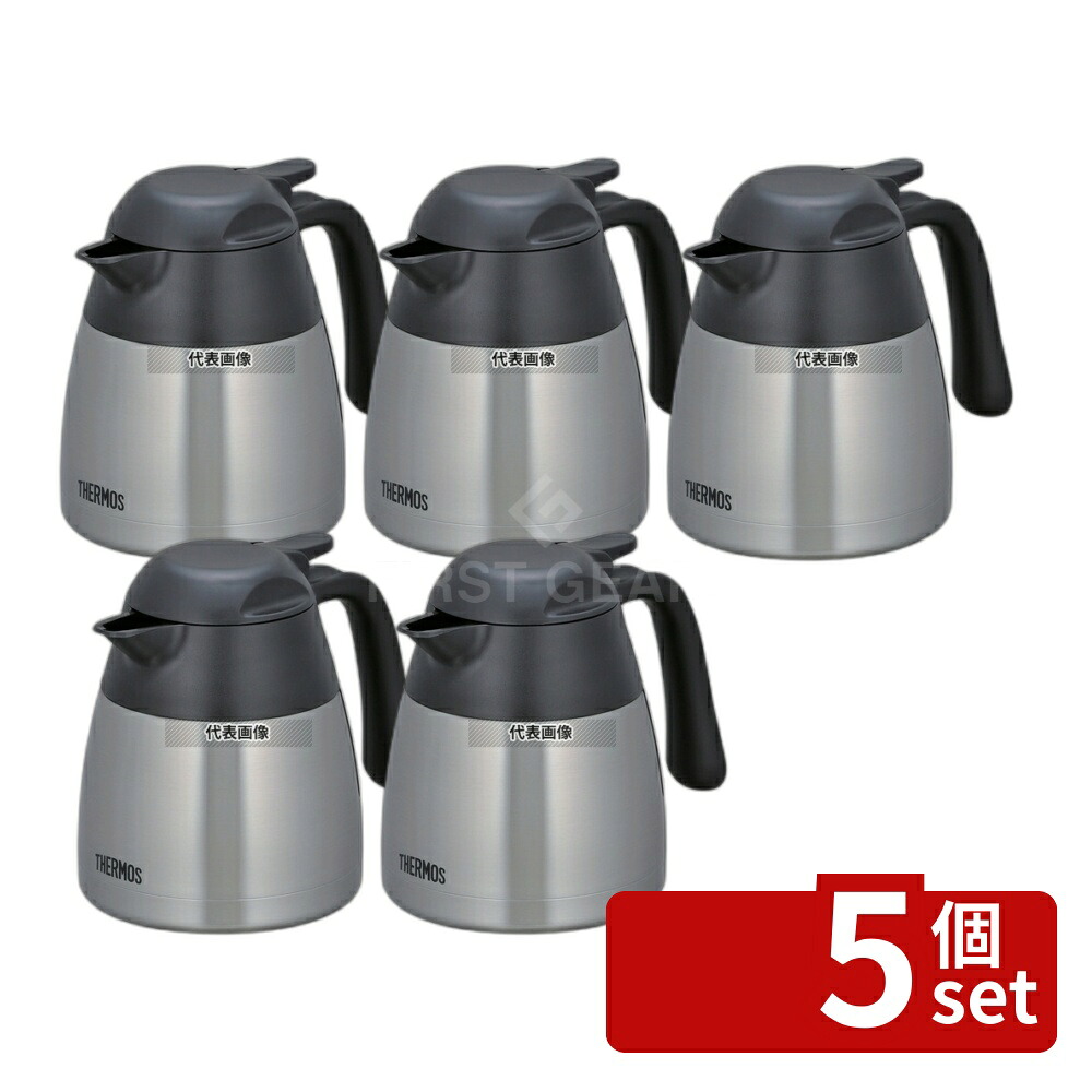 【5個セット】サーモス 卓上ポット THX-2000 ステンレス 2.0L 満水：2.0L 190&times;125&times;H275 ポット No.8798030｜セミプロＤＩＹ店ファースト