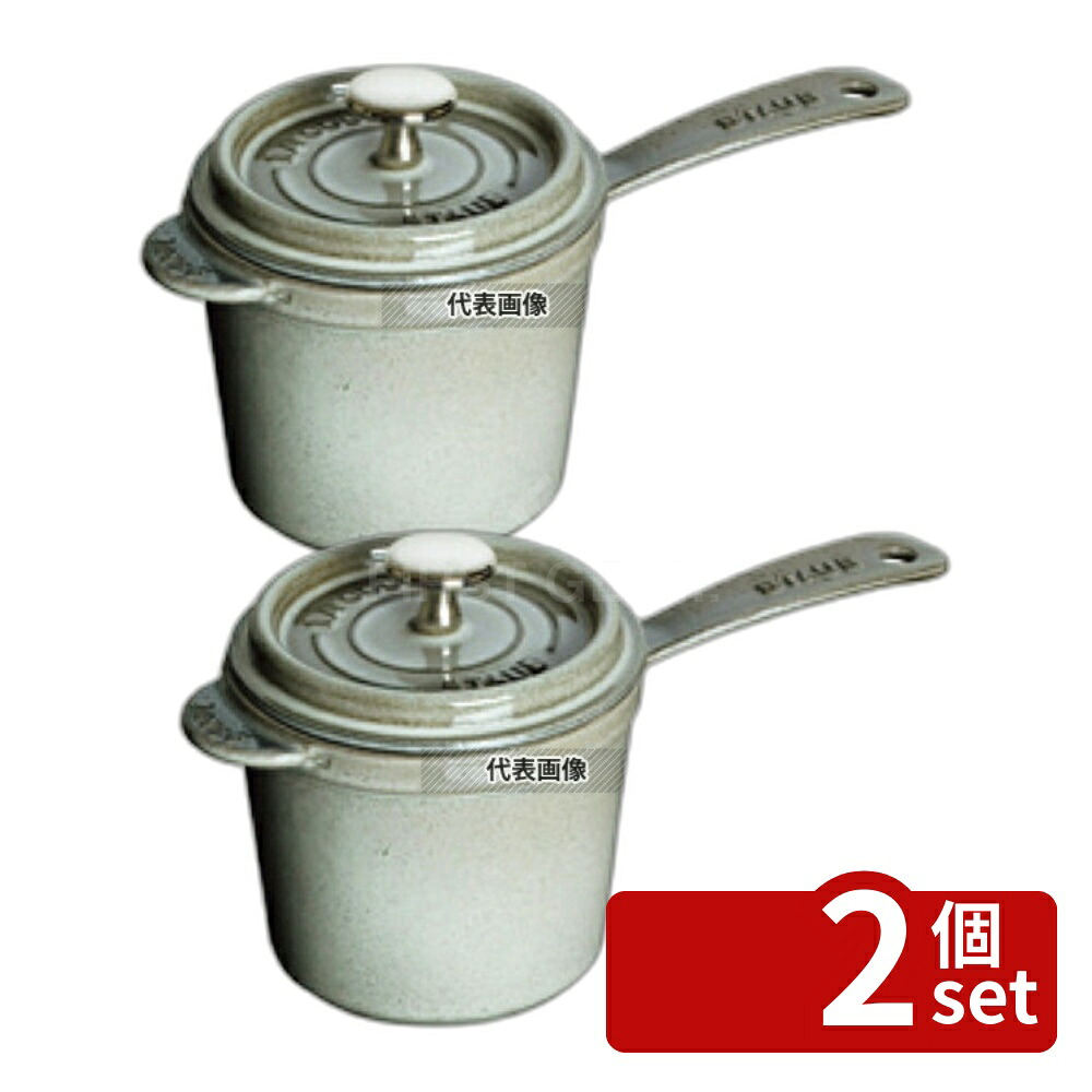 【2個セット】ストウブ スープポット 14cm グレー 40509-706 1.2L 底径:100 スープポット No.8879840｜セミプロＤＩＹ店ファースト