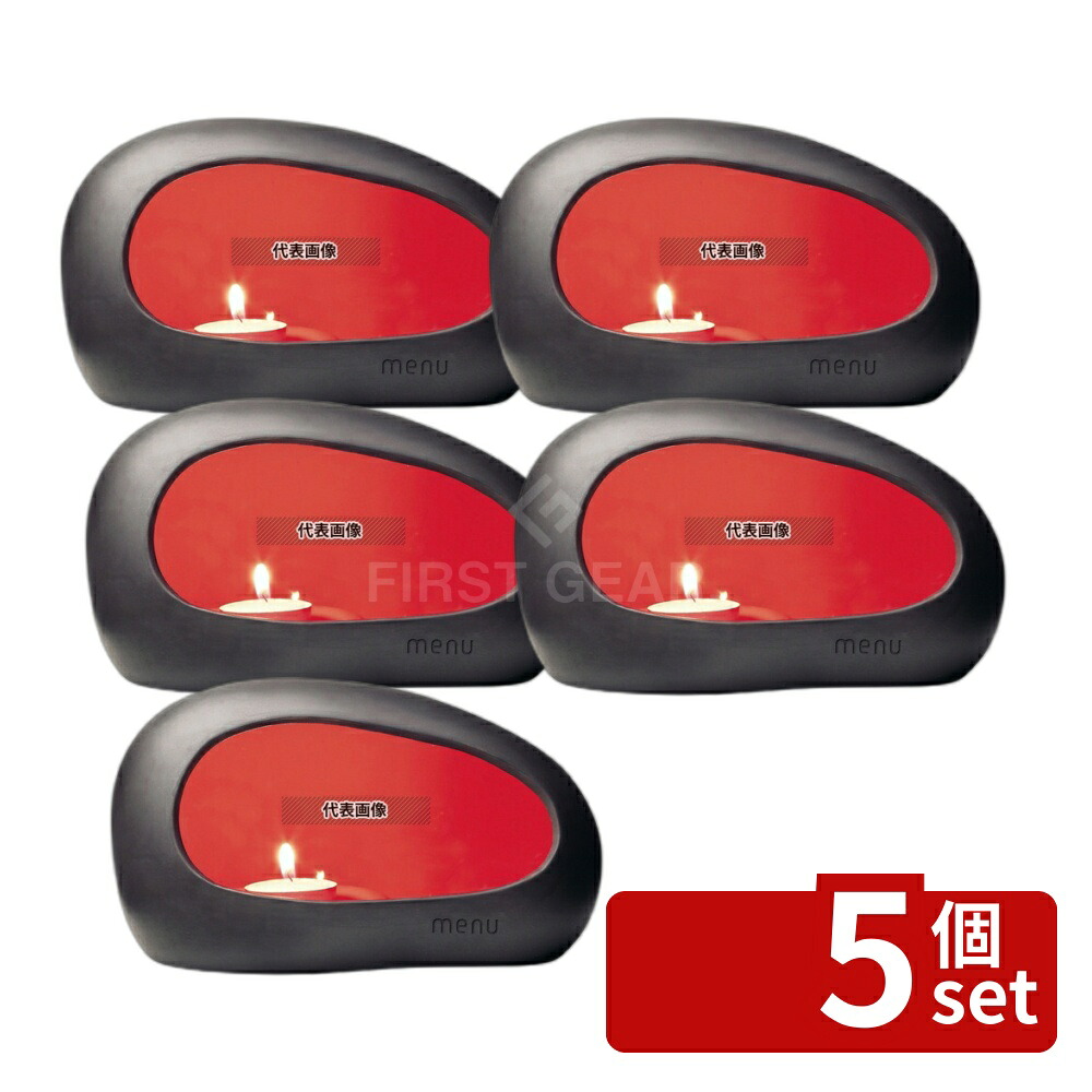 【5個セット】メニュー マグマストーン レッド 12cm 4750319 12cm 卓上小物 No.7124900