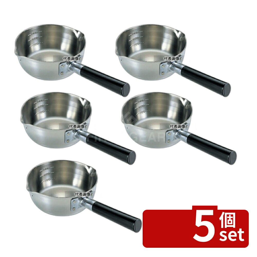 【5個セット】(有)竹井器物製作所 プロ仕様 三層鋼 行平鍋 (目盛付) YK-255 24cm 3.6L φ258 鍋全般 No.7246700