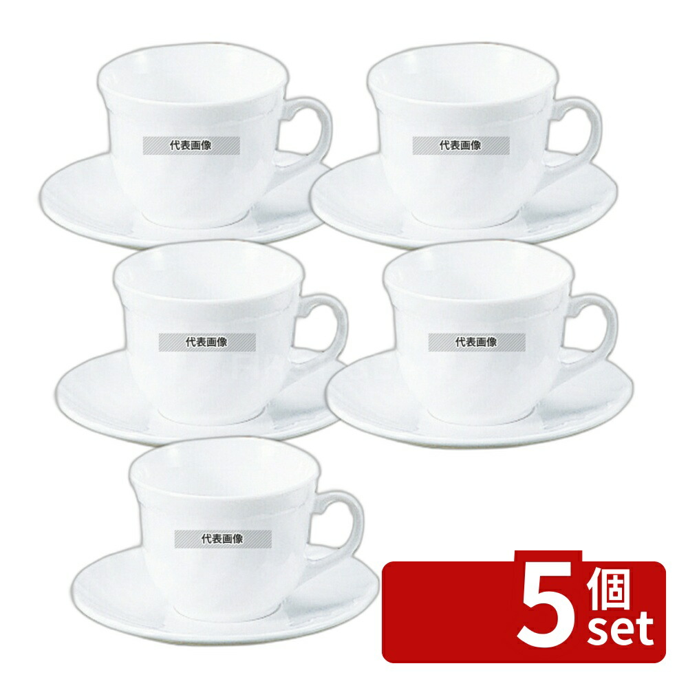 【5個セット】トリアノン カップ&ソーサー E8845 220ml φ87 220ml φ87×H66 カップ No.7367001