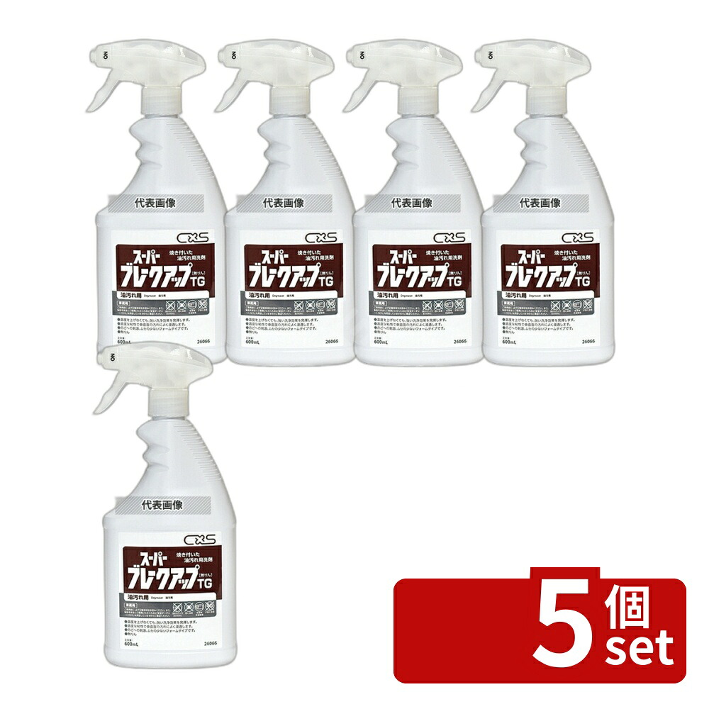 【5個セット】シーバイエス グリドルクリーナー スーパーブレークアップ TG 600ml 600ml ボトル:57×105×H207 洗浄剤 No.7387710