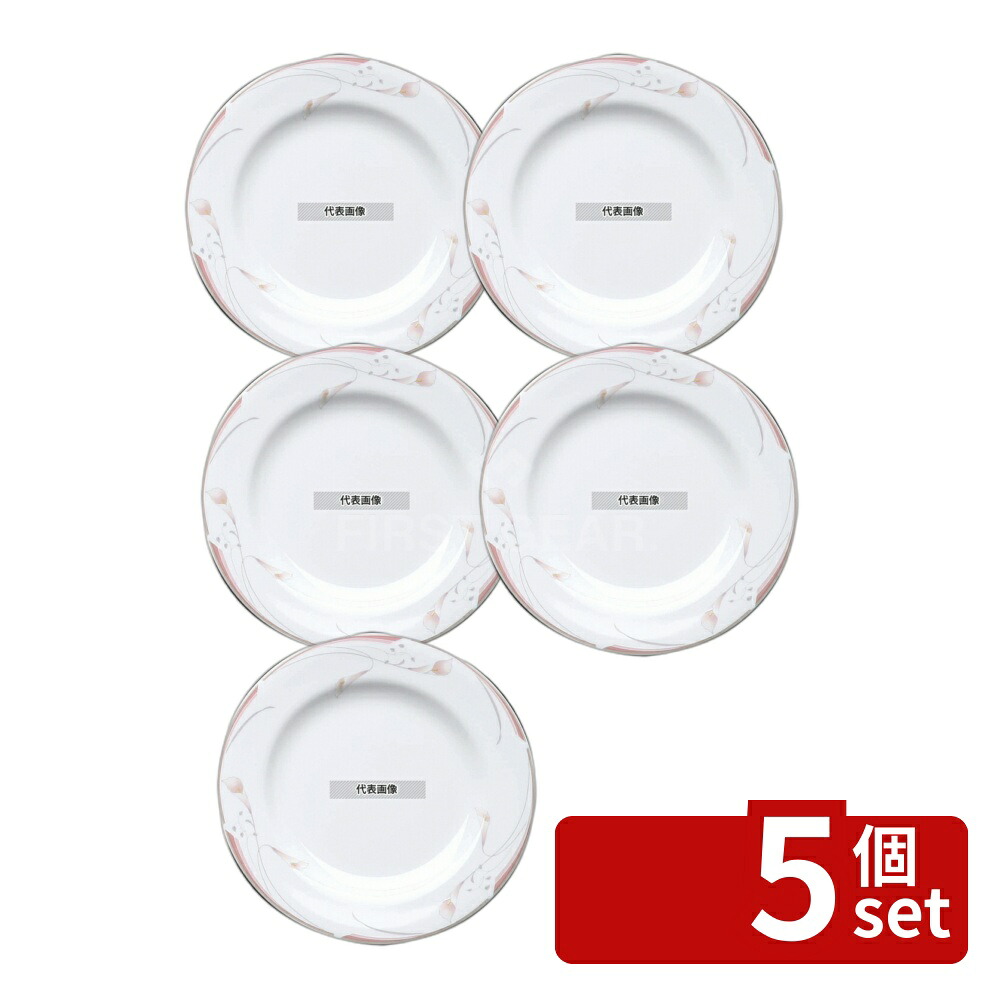 【5個セット】フラワーピンク 16cm プレート OFM01-203 φ165×H16 和/洋/中 食器 No.7538590