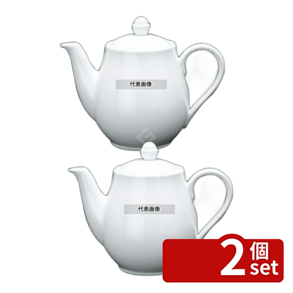 【2個セット】ファッションホワイト ティーポット FM900-820 700cc 185×111×H145 和/洋/中 食器 No.7538480