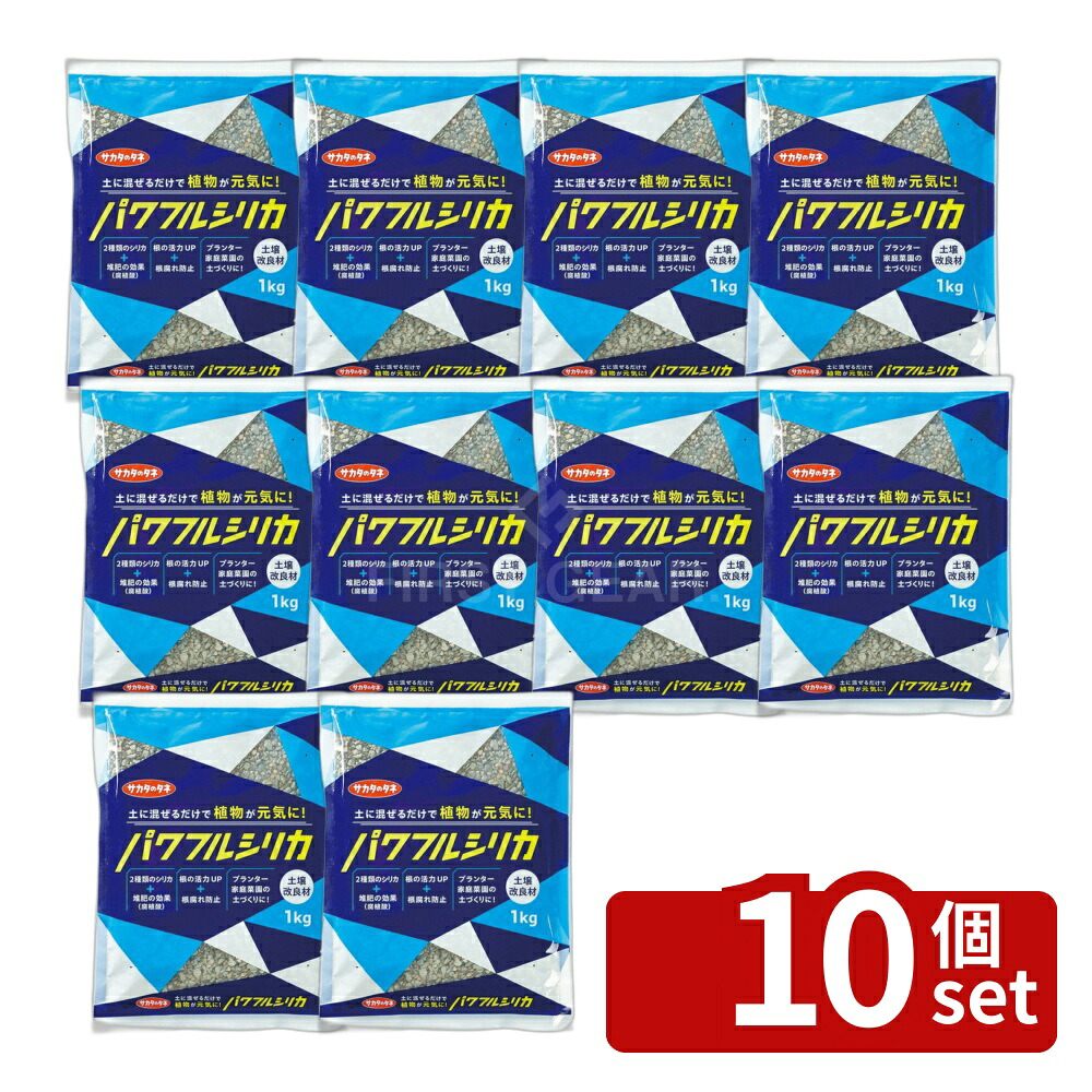 【10個セット】サカタのタネ パワフルシリカ 1kg 土壌改良剤 土の再生材|セミプロDIY店ファースト