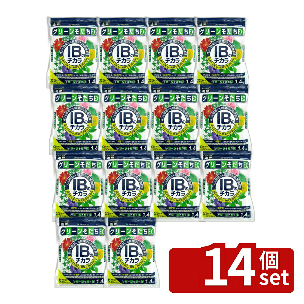 【14個セット】花ごころ IBのチカラグリーンそだちEX 1.4kg 肥料 [4977445054003]｜セミプロＤＩＹ店ファースト