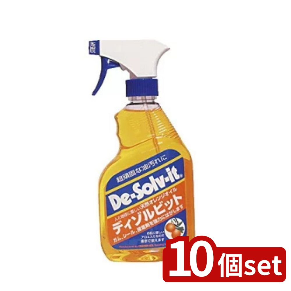 【10個セット】ドーイチ ディゾルビット375mlDS‐375 | ディゾルビット 汚れはがし剤 オレンジオイル 洗浄剤 天然成分 強力洗剤 環境に優しい 生分解性 非腐食性 汚れ落とし 100%有機質 家庭用 産業用 トルエンフリー キシレンフリー ベンゼンフリー