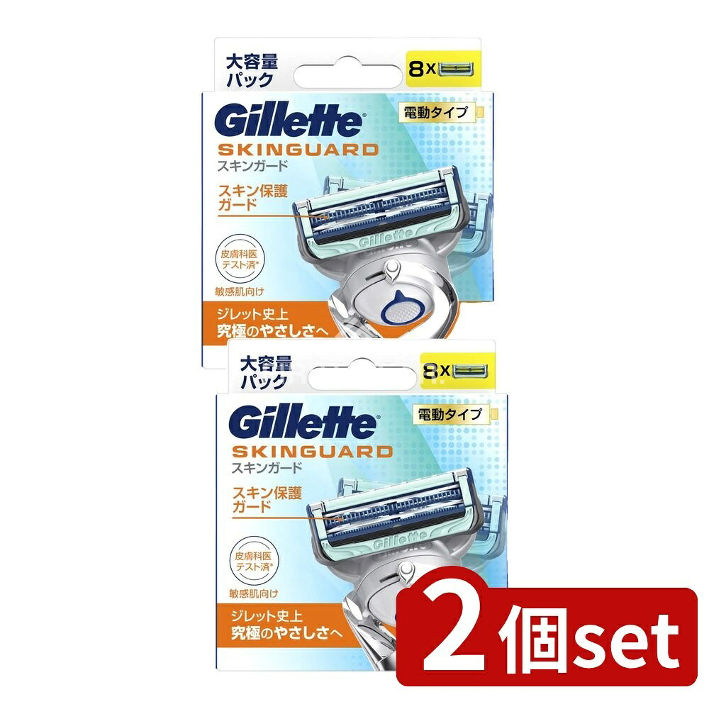 ＼レビュー特典有／【2個セット】 P&G スキンガードパワー替刃 [単品内容量/8個] | ジレット 替刃 スキンガード ジレット スキンガードパワー P&G 敏感肌 シェービング 電動タイプ 剃刀 皮膚科医テスト 潤滑ジェル W潤滑ジェル スムーサー ガード