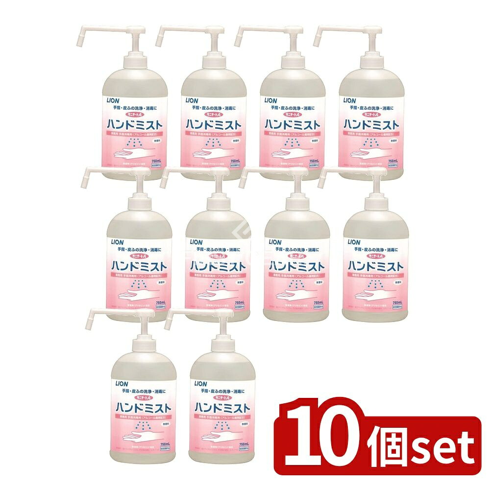 ＼レビュー特典有／【10個セット】 ライオンハイジーン サニテートAハンドミスト [単品内容量/750ml] | SALE 手指消毒剤 アルコール消毒液 サニテートA ハンドミスト 業務用 無香料 日本製 LION ライオン 消毒液 スプレー 医薬部外品 グリセリン｜セミプロＤＩＹ店ファースト