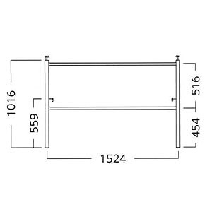 ALINCO(アルインコ)　鋼製ローリングタワー　RT用部材　手すり枠　RTAP1S　[法人限定][送料別途お見積り]